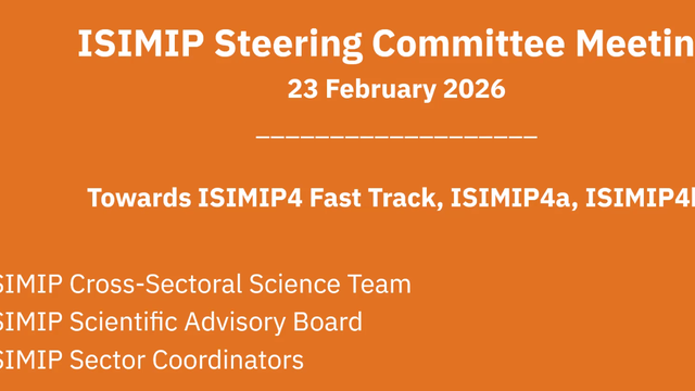ISIMIP Steering Committee Meeting Feb 2026